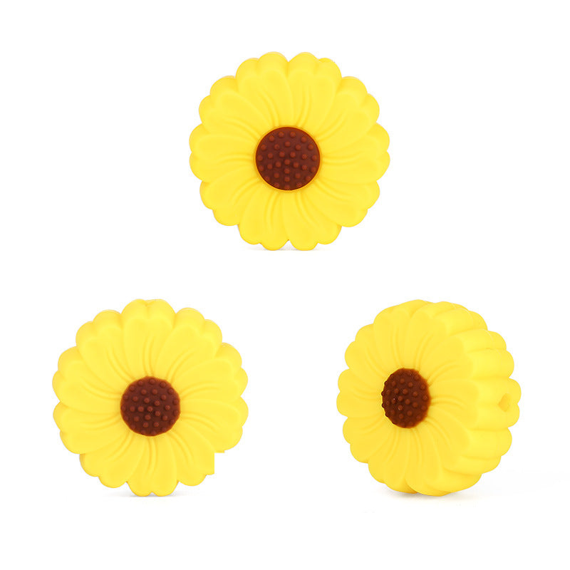 Venta al por mayor 100 piezas de cuentas de silicona de margarita de 25 mm